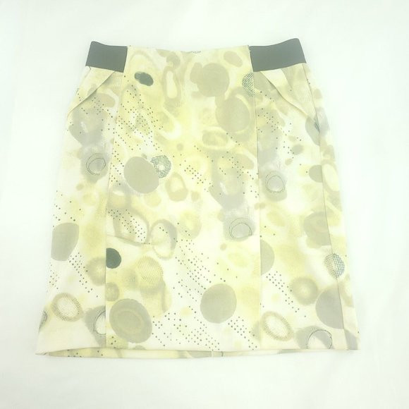 Simply Vera Vera Wang Womens Yellow Geometric Elastic Band Mini Skirt Size Small - Picture 1 of 11